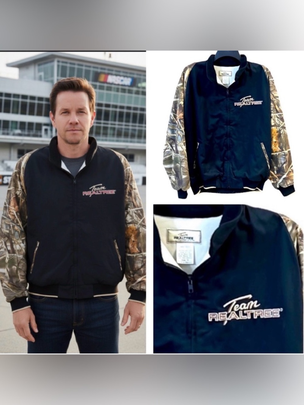 Team RealTree Signature Edition Rare Retro  Racing Jacket Varsity Style Medium